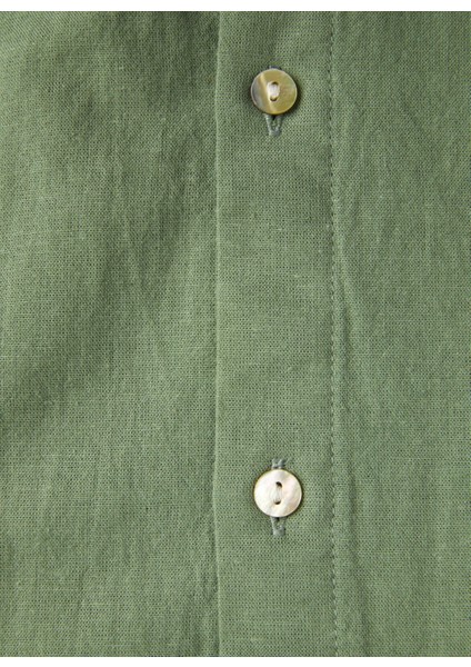 Normal Gömlek Yaka Açık Yeşil Kadın Gömlek 12231335 fiyatları