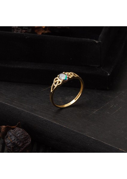 14 Ayar Mistik Topaz Taşlı Altın Yüzük fırsatları