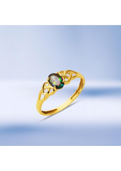 14 Ayar Mistik Topaz Taşlı Altın Yüzük indirimleri