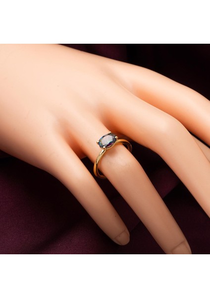 14 Ayar Mistik Topaz Taşlı Altın Yüzük fiyatları