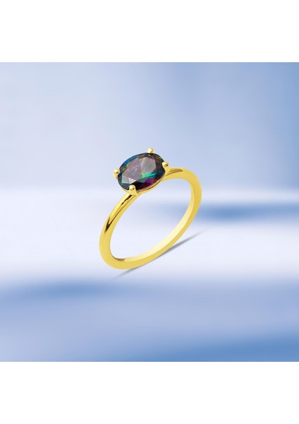 14 Ayar Mistik Topaz Taşlı Altın Yüzük indirimleri