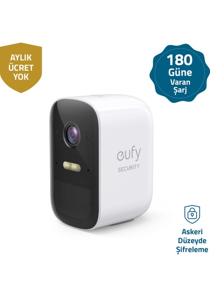 Eufy Security Eufycam 2C Kablosuz Akıllı Güvenlik ve 1080p Kamera Sistemi Eklenti Kamera - T8113 (Anker Türkiye Garantili)