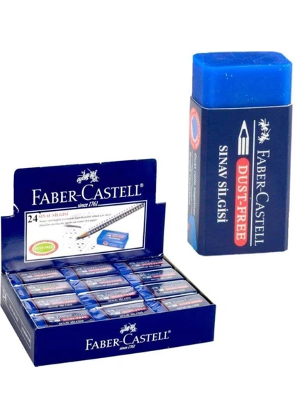 Faber-Castell 24'lü Sınav Silgisi Mavi