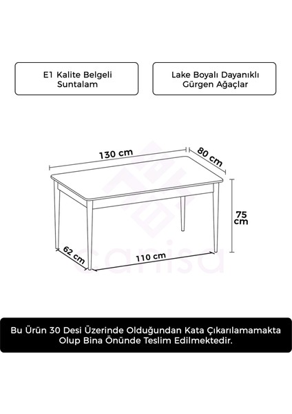 Concept Arp Serisi, 70X110 Sabit Mutfak Masası fiyatları