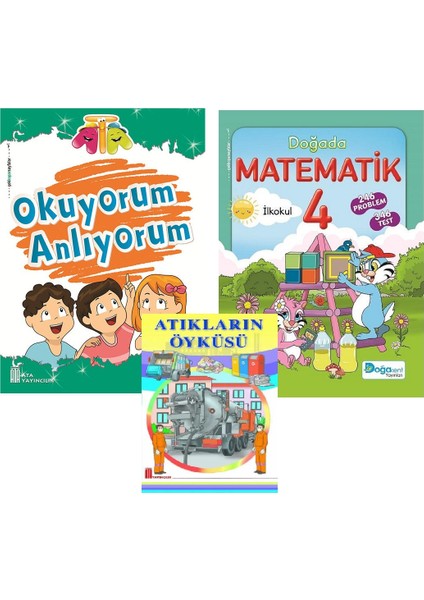 Ata Yayıncılık  4. Sınıf Okuyorum Anlıyorum + Doğada Matematik