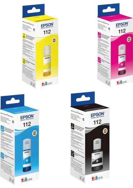 112 C13T06C24A L6570 Ecotank 4 Renk Multipack Mürekkep