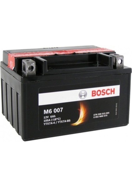 M6007 Arora Ar 20 50 Today YTX7A-BS Motosiklet Akü