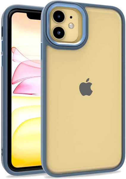 Apple iPhone 11 Case Kılıf Case, Kamera Lens Korumalı Elektroplatin Kaplama Sert Pc Koruyucu Colourful Platinum Serisi