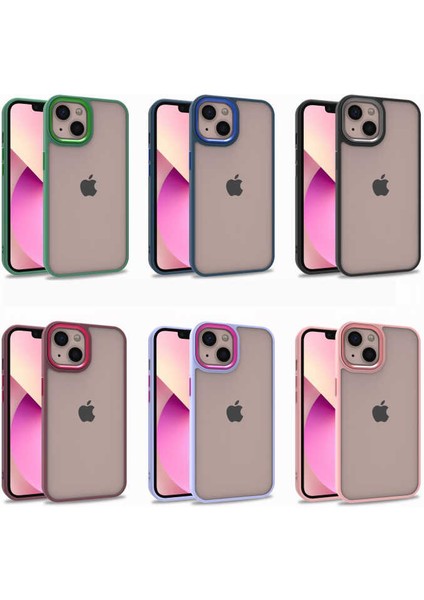 Apple iPhone 13 Case Kılıf Case, Kamera Lens Korumalı Elektroplatin Kaplama Sert Pc Koruyucu Colourful Platinum Serisi