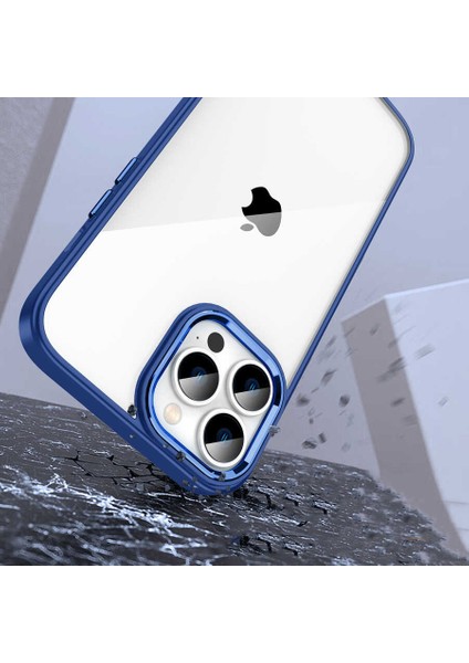 Apple iPhone 14 Pro Kılıf Case, Kamera Lens Korumalı Elektroplatin Kaplama Sert Pc Koruyucu Colourful Platinum Serisi