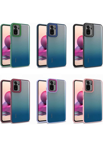 Xiaomi Redmi Note 10 Kılıf Case, Kamera Lens Korumalı Elektroplatin Kaplama Sert Pc Koruyucu Colourful Platinum Serisi