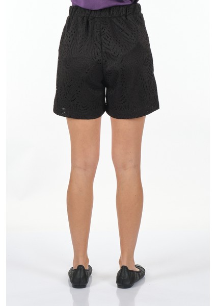Minimalist Dantel Desenli Kadın Şort - Günlük Kullanım indirimleri