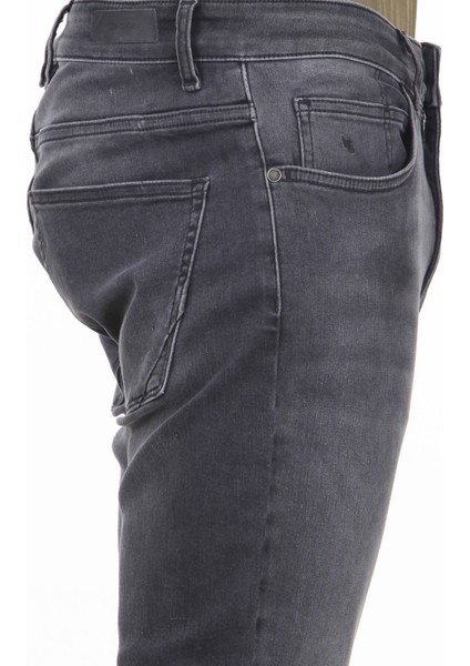 Koyu Gri Super Slm Fit Denim Pamuk Karışımlı Pantolon modelleri