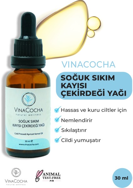 Soğuk Sıkım Kayısı Çekirdeği Yağı 30ML