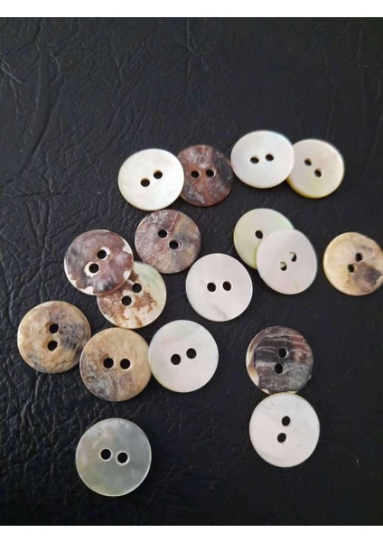 düğme doğal sedef 13 mm 1 paket 20 adet