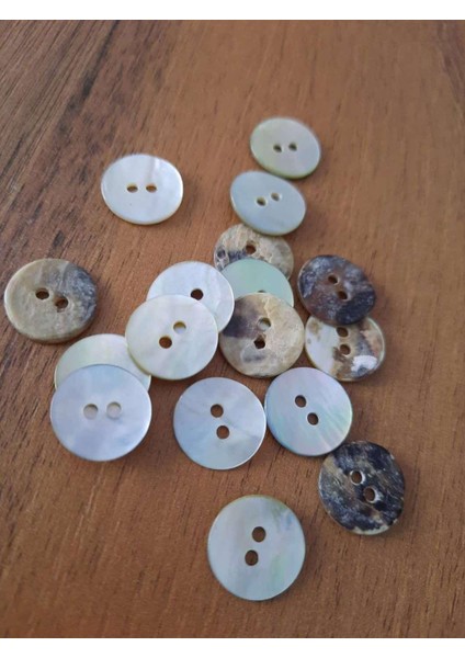 düğme doğal sedef 13 mm 1 paket 20 adet