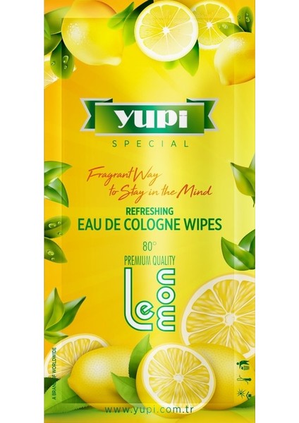 Yupi Limon 80° Kolonyalı Mendil 25'li