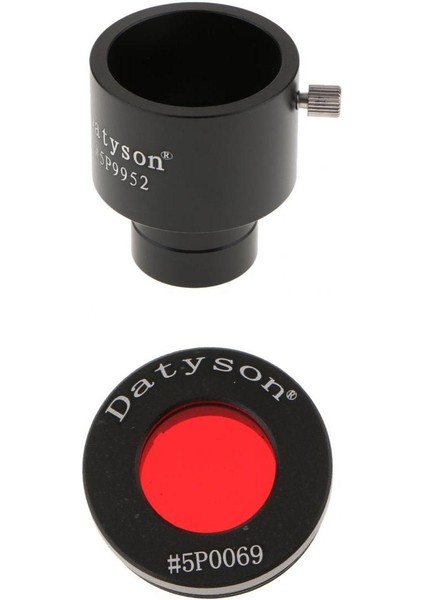 0.965 "ila 1.25" Teleskop Mercek Adaptörü (24.5mm Ila 31.7mm) + Kırmızı Filtre (Yurt Dışından)