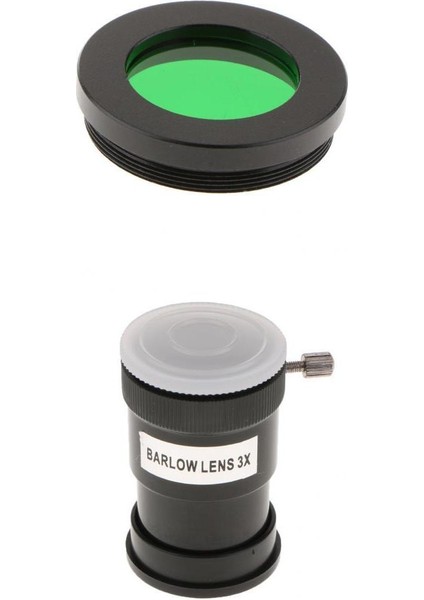 1.25 "astronomi Teleskop Mercek Barlow Lens 3x Çok Kaplı Filtre Yeşil (Yurt Dışından)