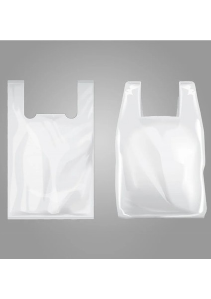 Beyaz Hışır VE KALIN Atlet Poşet Alışveriş Torbası Pazar Poşeti CİCİ BOY TOPLAM 600 ADET