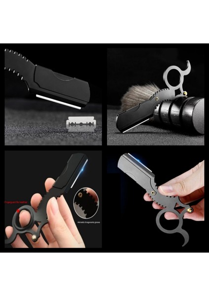 Shave U4 Full Metal Ustura + F8 Fırça + Kase + 5 Adet Platinum Yaprak Jilet