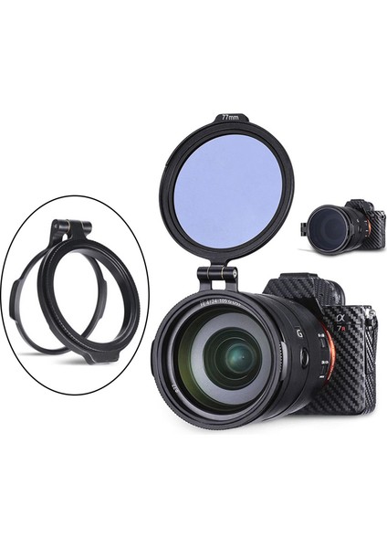 Dslr Kamera Için Nd Filtre Adaptörü Braketi Kolay Kullanım Yedek Parçaları Hafif 72MM (Yurt Dışından)