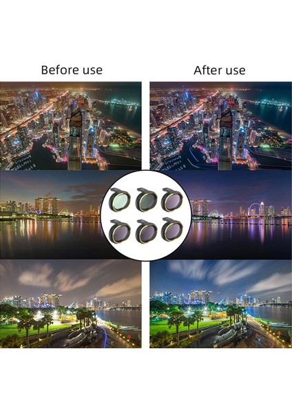 6 Adet Lens Filtreler Uv + Cpl + Nd Fimi X8 Se Kamera Için (Yurt Dışından) modelleri