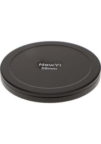 58MM Kamera Lens Filtre Depolama Cap Kılıf Metal Koruma Kutusu Kapak Siyah (Yurt Dışından)