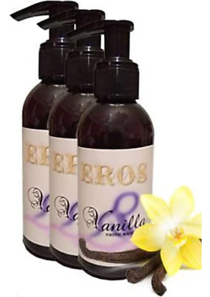 Hologramlı Vanilla Massage Oil 120 Ml Vanilya Kokulu Masaj Yağı 3 Adet