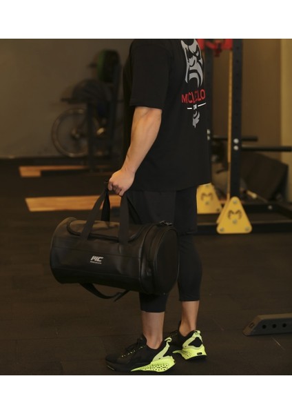 Elite Duffel Bag Silindir Spor Çanta Siyah