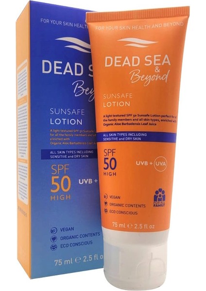 Dead Sea & Beyond Sunsafe Güneş Koruyucu Losyon SPF50 75ML