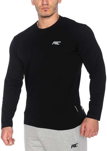 Basic Uzun Kollu T-Shirt Siyah