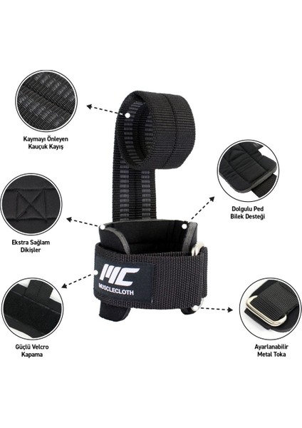 Big Grip Pro Lifting Straps Siyah