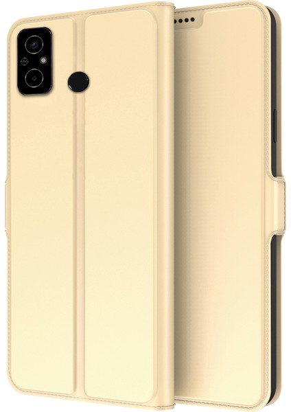 LR Joyful Xiaomi Için Poco C55 4g Tpu+Pu Deri Manyetik Telefon Vaka Kart Yuvası ile Stand Kapağı (Yurt Dışından)