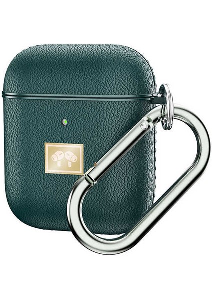 Airpods Uyumlu Kılıf Deri Görünümlü Wlons Askılı Koruma Kılıfı