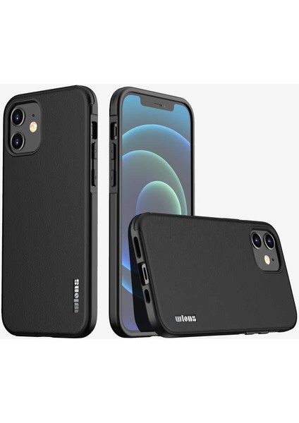 iPhone 12 Uyumlu Kılıf Mat Arka Yüzey Stil Sert Wlons Hill Kapak