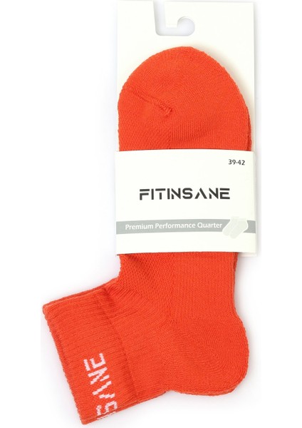 Premium Performance quarter Unisex Spor çorap turuncu