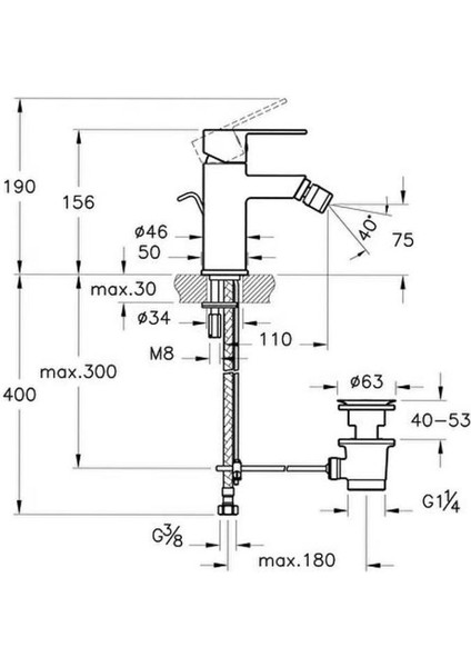 Flo S A41943 Bide Bataryası Krom fiyatları