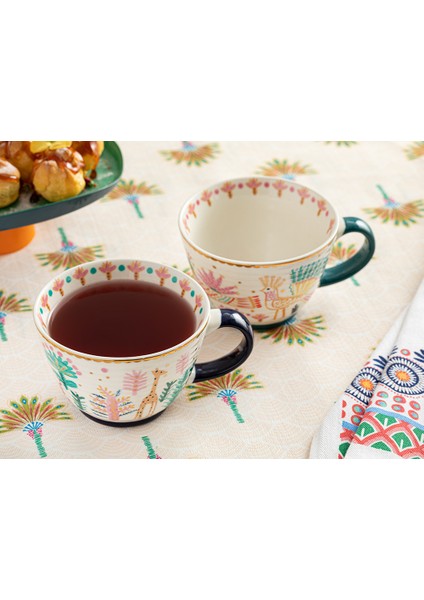 English Home Love Romance New Bone China Kupa 460 ml Lacivert-Pembe