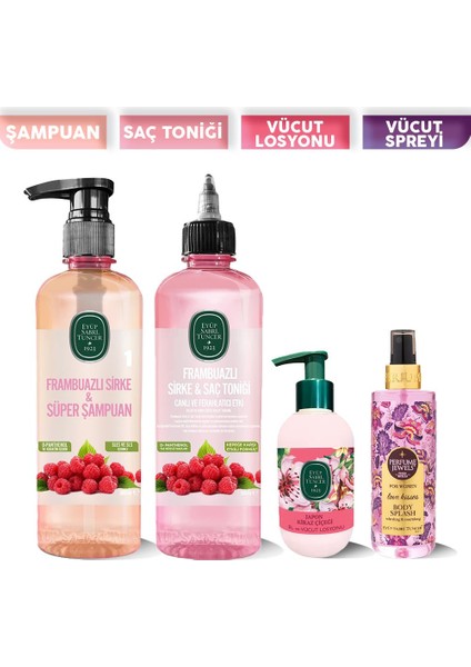 Frambuazlı Set, Japon Kiraz Losyonu ve Vücut Spreyi