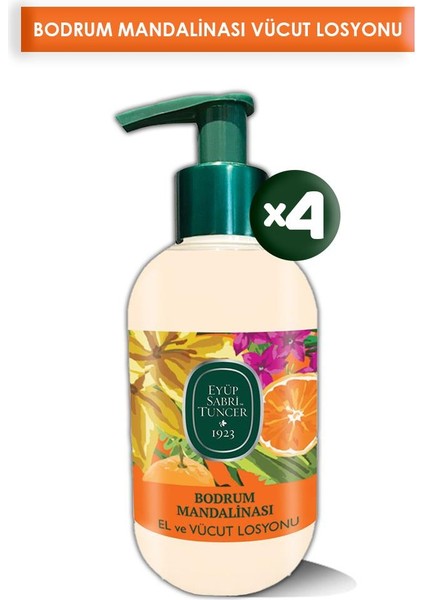 Bodrum Mandalinası El ve Vücut Losyonu 280 ml x 4