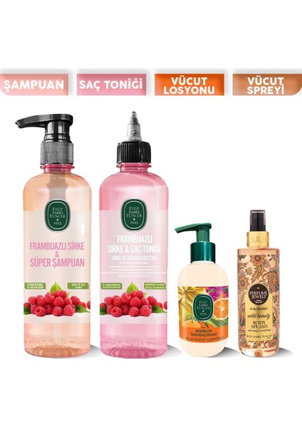 Frambuazlı Set, Bodrum Mandalinası Losyon ve Vücut Spreyi