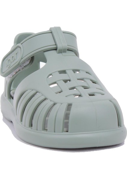 S10271 Tobby Solid Yeşil Ortopedik Günlük Erkek Çocuk Sandalet