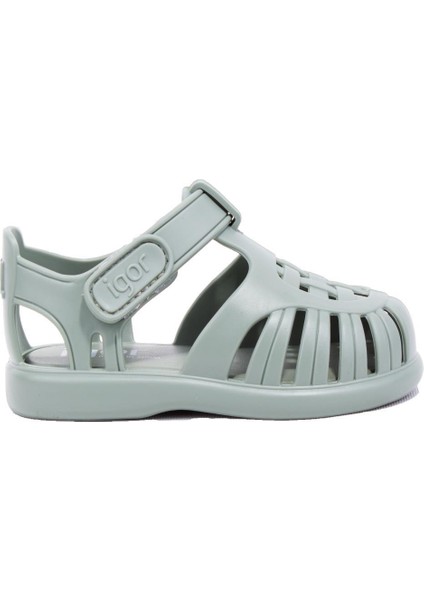 S10271 Tobby Solid Yeşil Ortopedik Günlük Erkek Çocuk Sandalet
