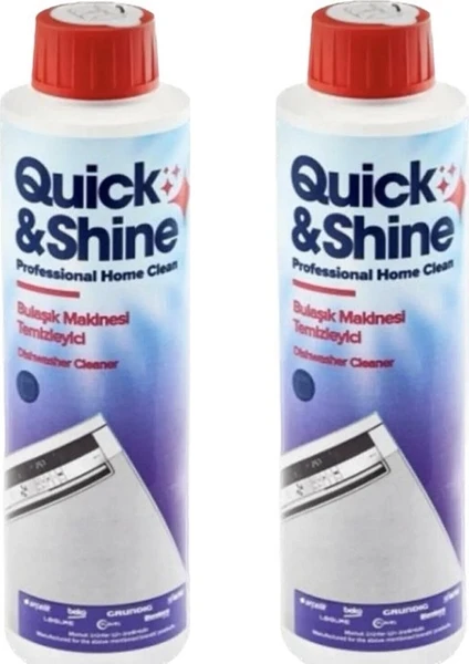 Quick&shine Bulaşık Makinesi Temizleyici 200 ml x 2 Adet