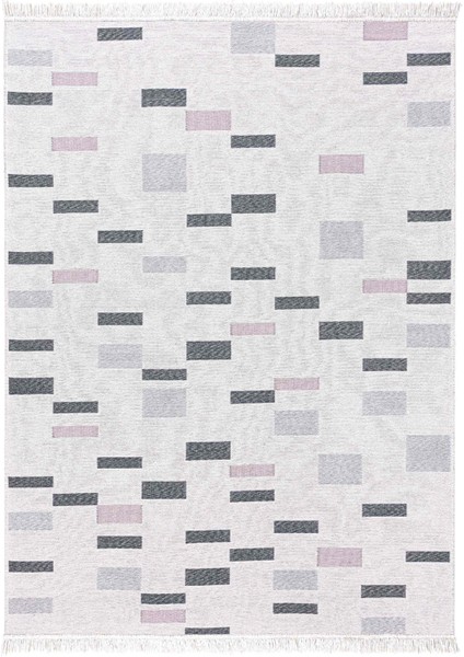 Duo Krem Gri Çift Taraflı Yıkanabilir Dokuma Kilim 24246A
