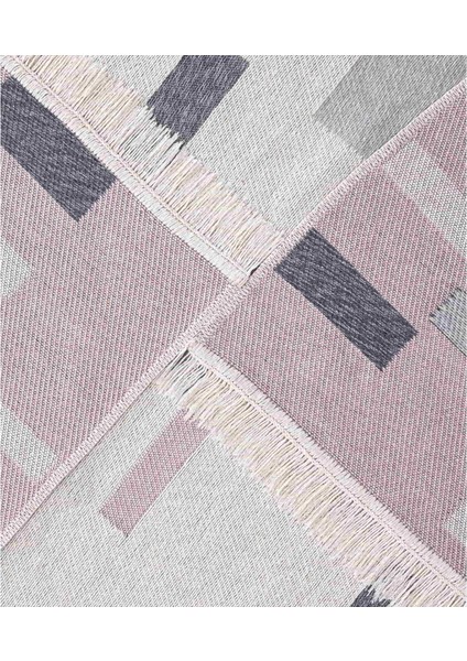 Duo Krem Gri Çift Taraflı Yıkanabilir Dokuma Kilim 24246A fırsatları