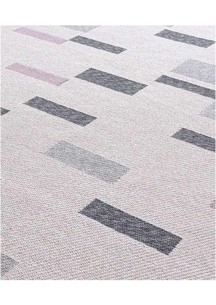 Duo Krem Gri Çift Taraflı Yıkanabilir Dokuma Kilim 24246A indirimleri