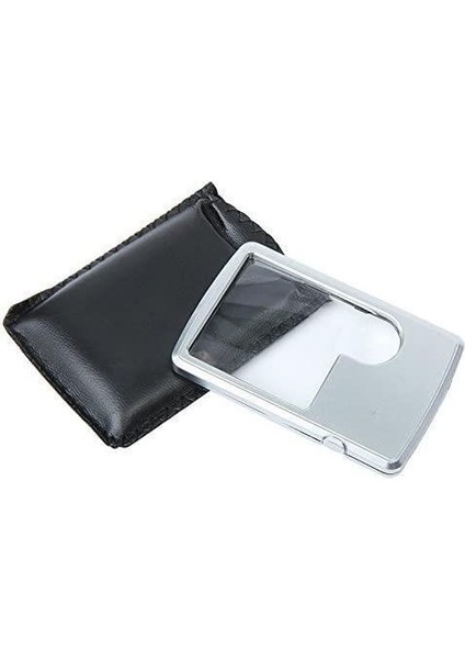 Büyüteç 3x - 6x Ledli Kart Tipi Çok Amaçlı El Büyüteçi