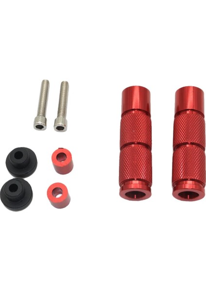 Evrensel Cnc Motosiklet Scooter Dirt Atv Ayak Çekimleri Ayak Pegs Kırmızı (Yurt Dışından)